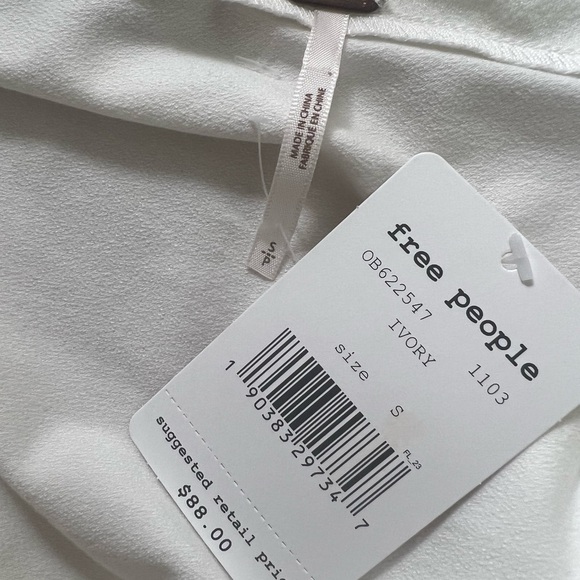 Free People ivory rock with it off the shoulder top size S - Picture 9 of 13